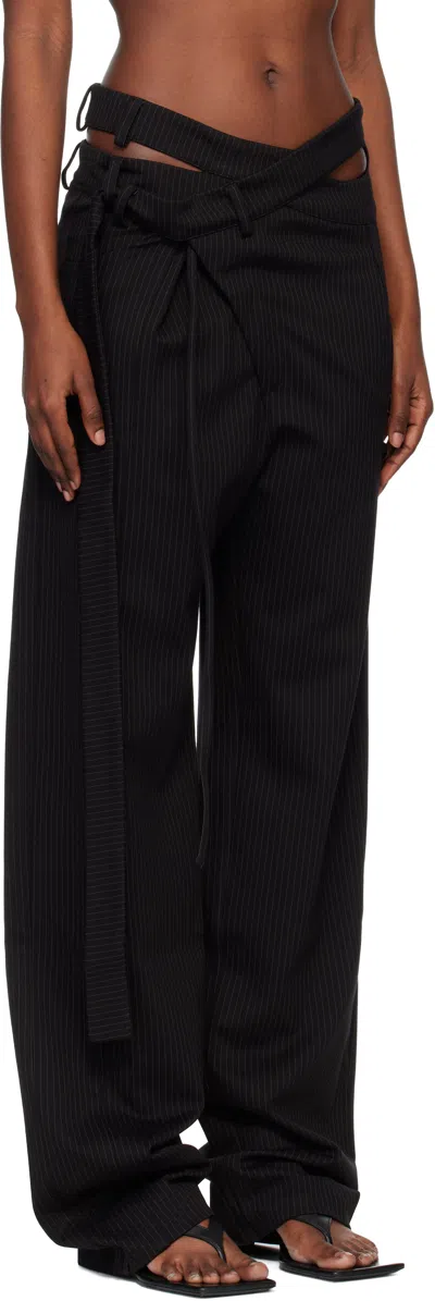 Ottolinger Black & Tan Signature Wrap Suit Trousers In Multi