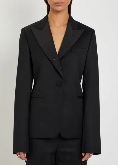 Jw Anderson Tuxedo Wool Blazer In Black