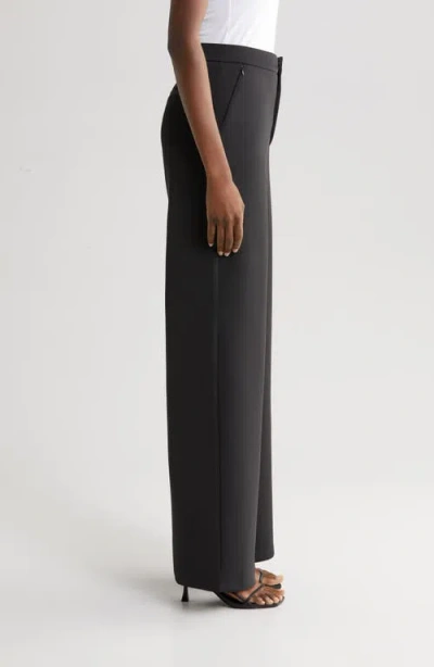 Good American Scuba Wide Leg Trousers In Black