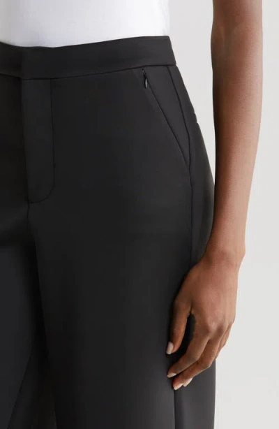 Good American Scuba Wide Leg Trousers In Black