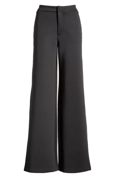 Good American Scuba Wide Leg Trousers In Black
