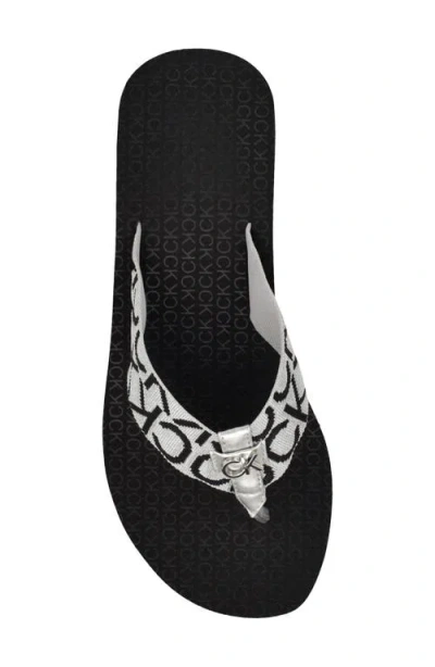 Calvin Klein Women's Meena Logo Platform Flip-flop Sandals In Multi