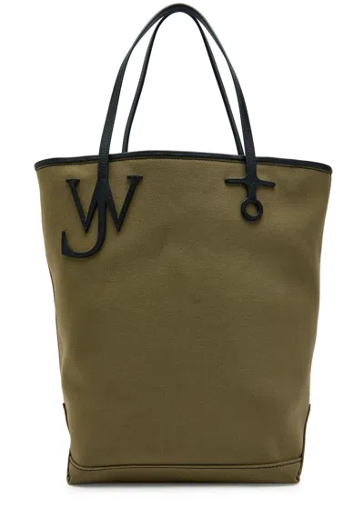 Jw Anderson Anchor Large Canvas Tote Bag In Red