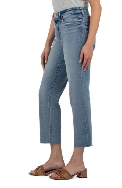 Kut From The Kloth Rachael Fab Ab High Waist Raw Hem Crop Jeans