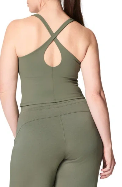 Spanx ® Get Moving Contour Crossback Shelf Tank In Green