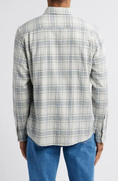 Faherty Plaid Super Brushed Stretch Flannel Button-up Shirt In White