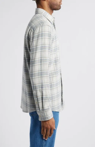 Faherty Plaid Super Brushed Stretch Flannel Button-up Shirt In White