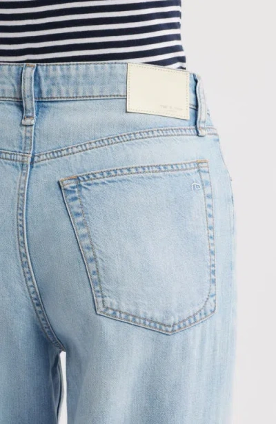 Rag & Bone Logan Featherweight Mid Rise Wide Leg Jeans In Greenport In Green