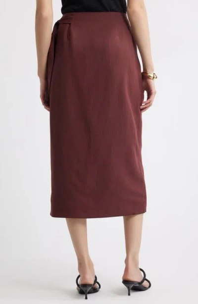 Nordstrom Midi Wrap Skirt In Red