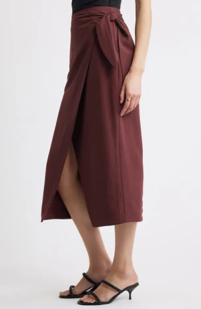 Nordstrom Midi Wrap Skirt In Red