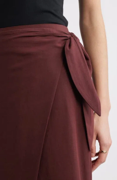 Nordstrom Midi Wrap Skirt In Red