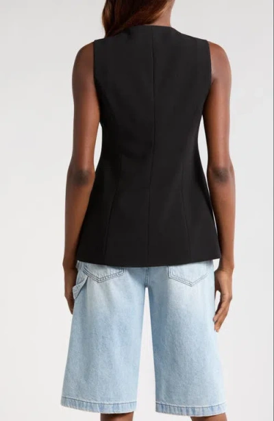 Pistola Lila Button Front Vest In Black