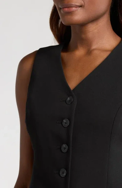 Pistola Lila Button Front Vest In Black