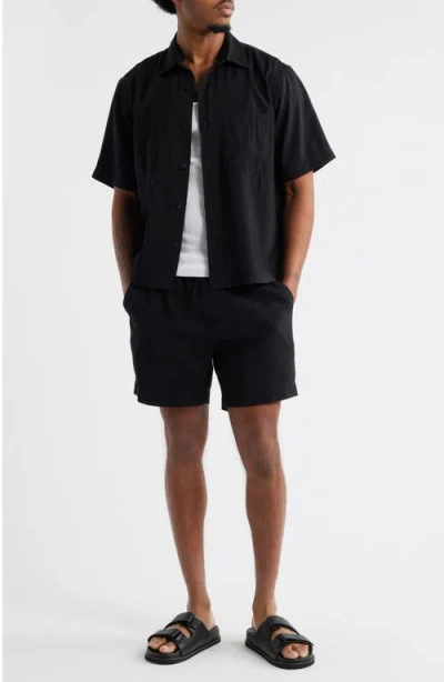 Open Edit Drawstring Pull-on Resort Shorts In Black