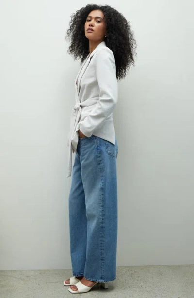 Open Edit The Curator Tie Waist Blazer In White