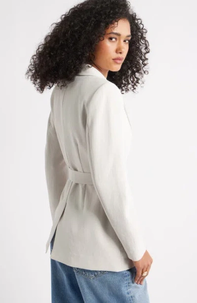 Open Edit The Curator Tie Waist Blazer In White