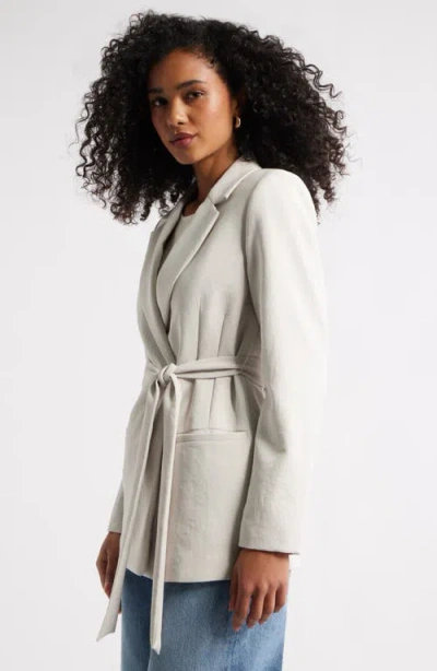 Open Edit The Curator Tie Waist Blazer In White