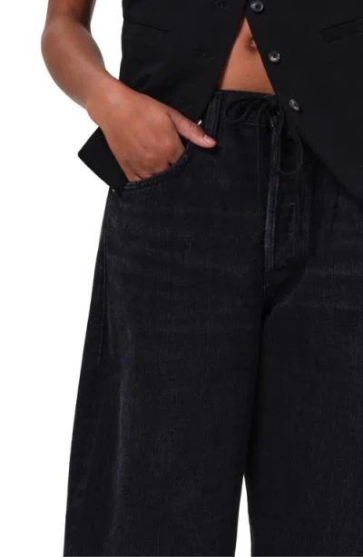 Citizen Of Humanity Citizens Of Humanity Brynn Drawstring High Waist Wide Leg Jeans In Brown