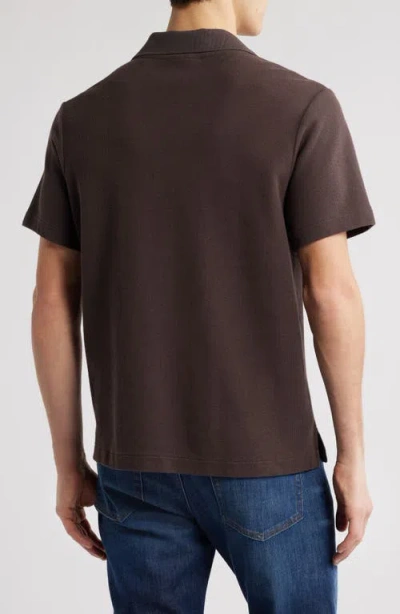 Frame Jacquard Polo In Brown