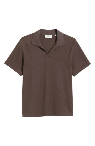 Frame Jacquard Polo In Brown