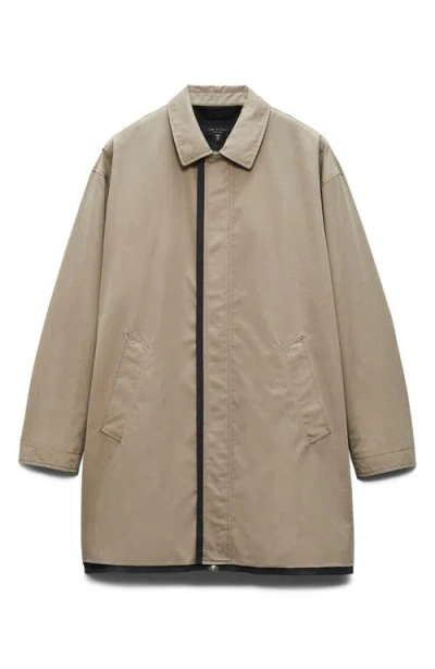 Rag & Bone Thomas Cotton Blend Car Coat In Brown