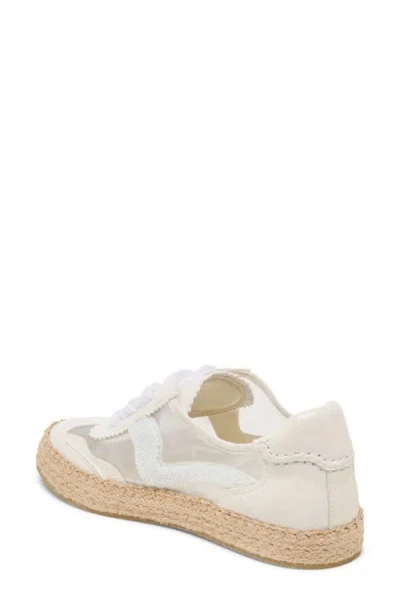 Dolce Vita Notice Espadrille Bead Sneakers White Mesh In Animal Print