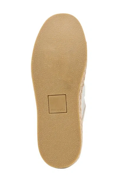 Dolce Vita Notice Espadrille Bead Sneakers White Mesh In Animal Print