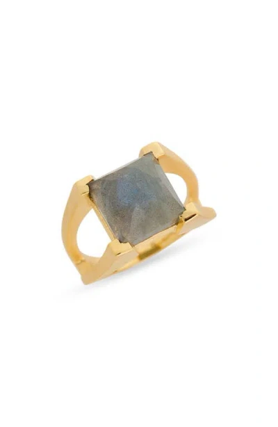 Dean Davidson Mini Plaza Labradorite Ring In Gold