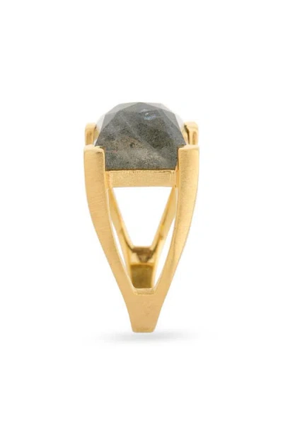 Dean Davidson Mini Plaza Labradorite Ring In Gold