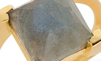 Dean Davidson Mini Plaza Labradorite Ring In Gold