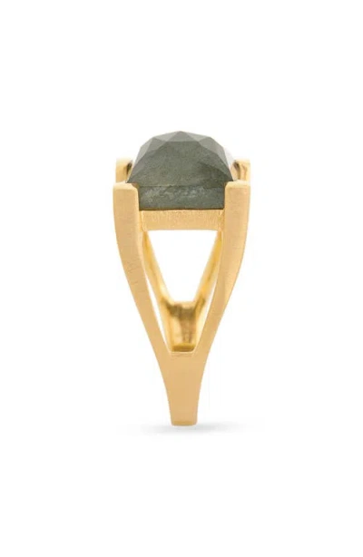 Dean Davidson Mini Plaza Labradorite Ring In Gold