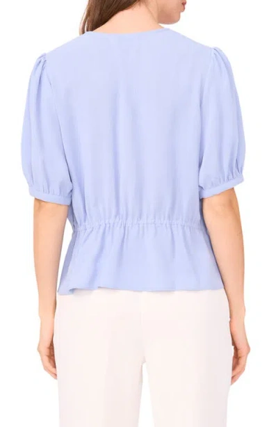 Halogen ® Button Front Tie Waist Top In Blue