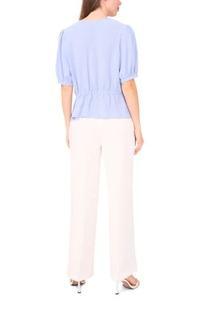 Halogen ® Button Front Tie Waist Top In Blue