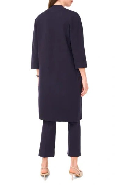 Halogen ® Open Front Three Quarter Sleeve Longline Cardigan In Blue