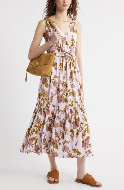 Treasure & Bond Sleeveless Tiered Sundress In Brown