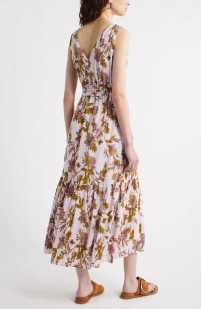 Treasure & Bond Sleeveless Tiered Sundress In Brown