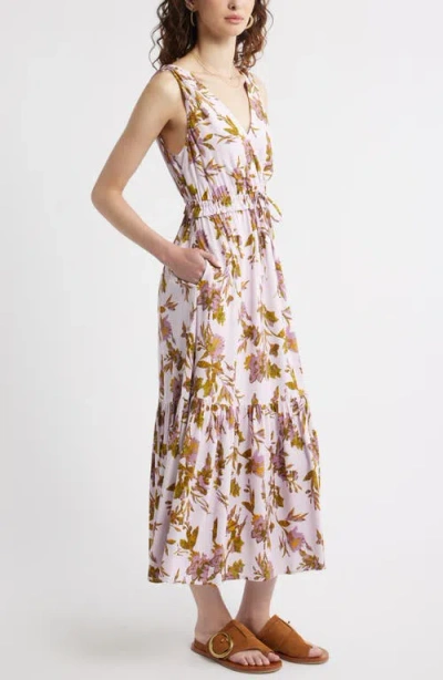 Treasure & Bond Sleeveless Tiered Sundress In Brown