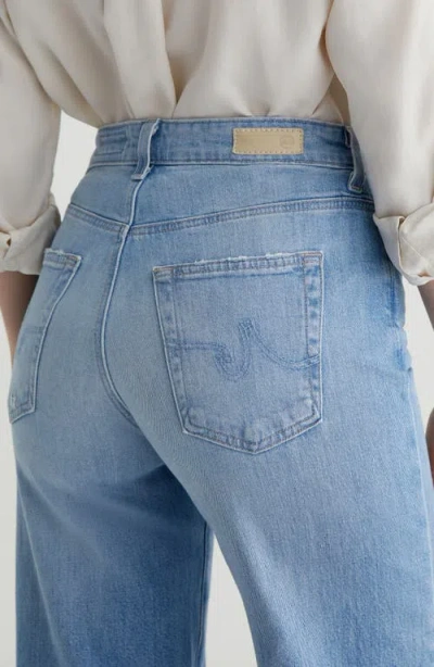 Ag Saige Mid Rise Wide Leg Crop Jean In Dana Point In Blue