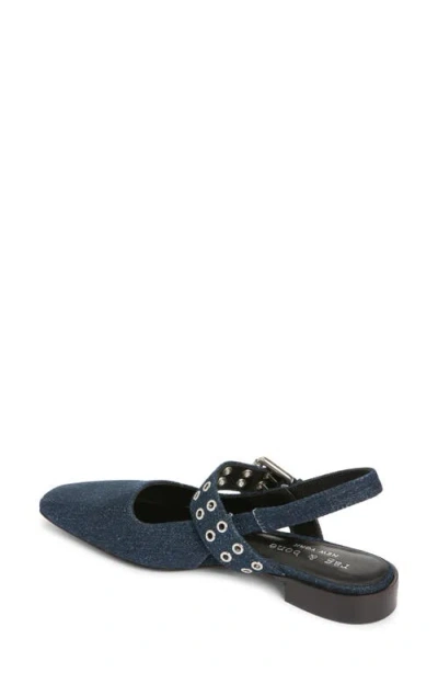 Rag & Bone Astra Slingback Flat In Blue