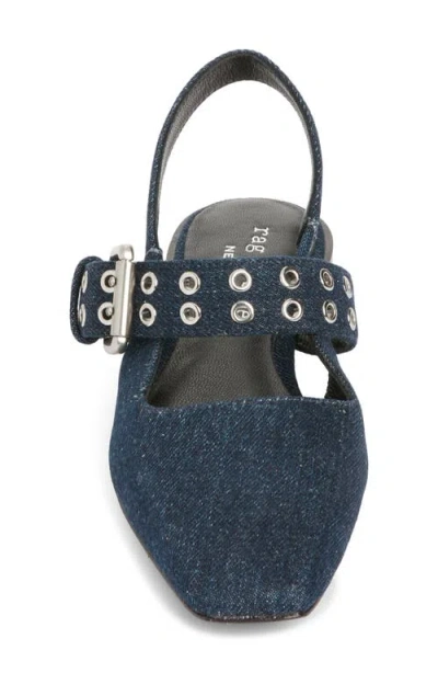 Rag & Bone Astra Slingback Flat In Blue