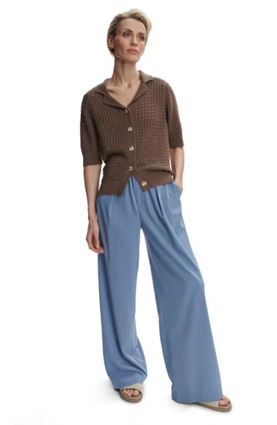 Varley Kayson Wide Leg Pants In Blue