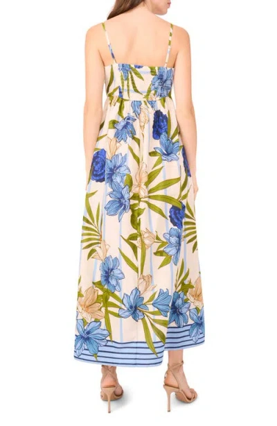 Cece Print Sleeveless Maxi Dress In Blue