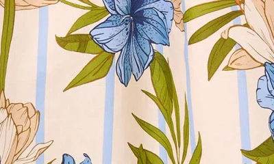 Cece Print Sleeveless Maxi Dress In Blue