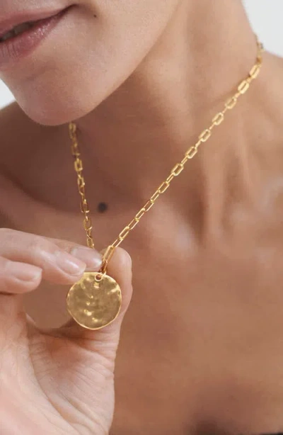 Monica Vinader Womens Gold Goddess 18ct Gold-plated Vermeil Sterling-silver Pendant Charm