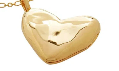 Monica Vinader Heart Locket Pendant Necklace In Gold