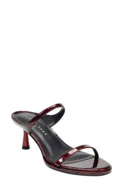 Marc Fisher Ltd Women's Alonde Leather Heeled Slide Sandal