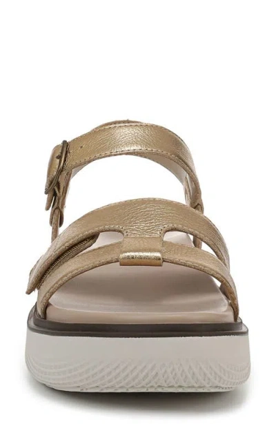 Vionic Solana Metallic Platform Sandal In Gold