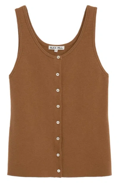 Alex Mill Louisa Vest In Cotton Cashmere In Brown