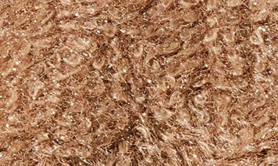 Astr The Label Alma Metallic Bouclé Crop Sweater In Gold