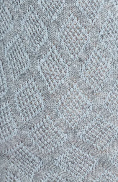 Elie Tahari Ruched Diamond Texture Trouser Socks In Gray